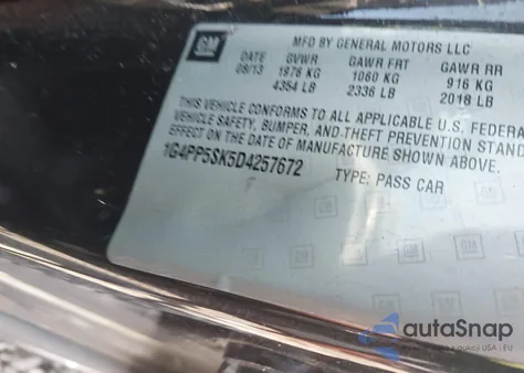 2013 Buick Verano from USA, damaged, VIN 1G4PP5SK5D4257672